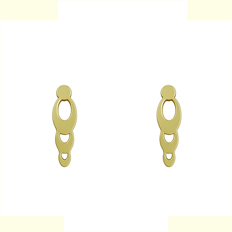 گوشواره طلا 18 عیار زنانه مدوپد مدل هندسی کد GA1-10916