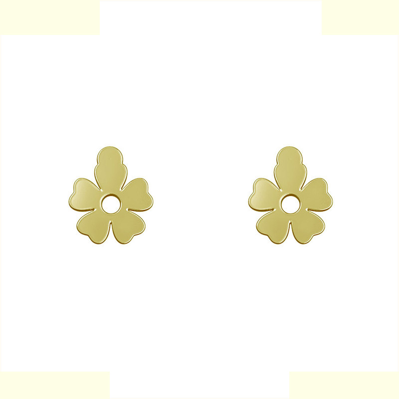 گوشواره طلا 18 عیار زنانه مدوپد مدل گل کد GA1-10931