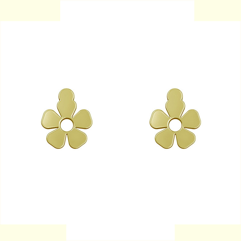 گوشواره طلا 18 عیار زنانه مدوپد مدل گل کد GA1-10932