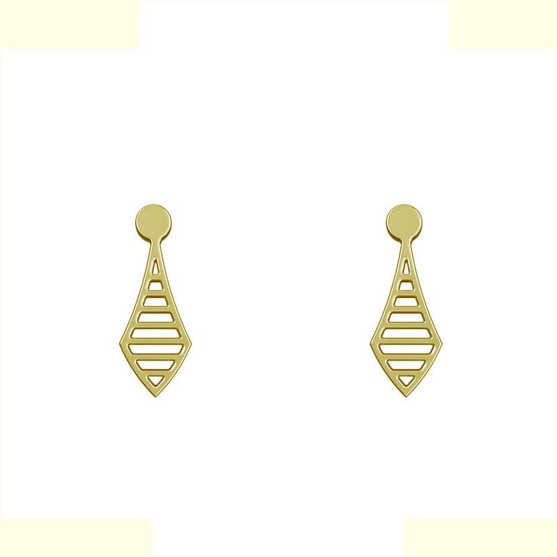 گوشواره طلا 18 عیار زنانه مدوپد مدل هندسی کد GA1-10938