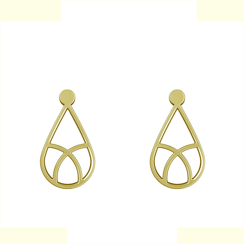 گوشواره طلا 18 عیار زنانه مدوپد مدل اشک کد GA1-10939