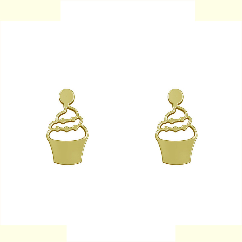 گوشواره طلا 18 عیار زنانه مدوپد مدل بستنی کد GA1-10946