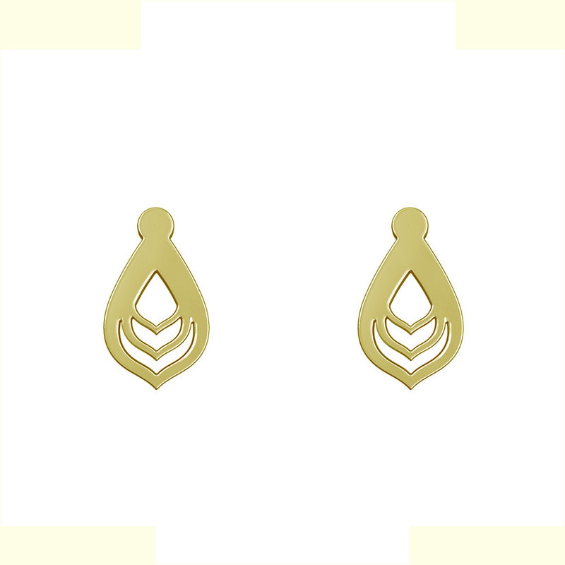 گوشواره طلا 18 عیار زنانه مدوپد مدل اشک کد GA1-10958