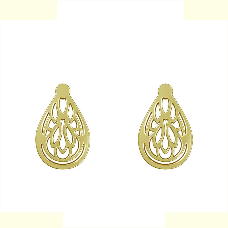 گوشواره طلا 18 عیار زنانه مدوپد مدل اشک کد GA1-10994