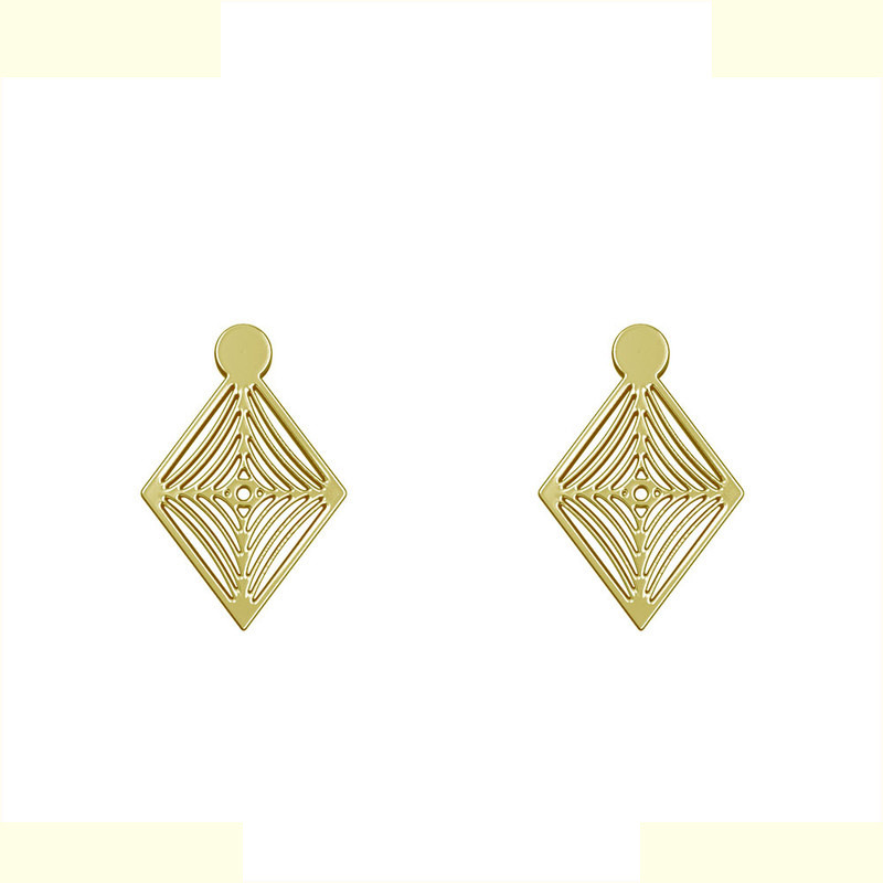 گوشواره طلا 18 عیار زنانه مدوپد مدل لوزی کد GA1-11034