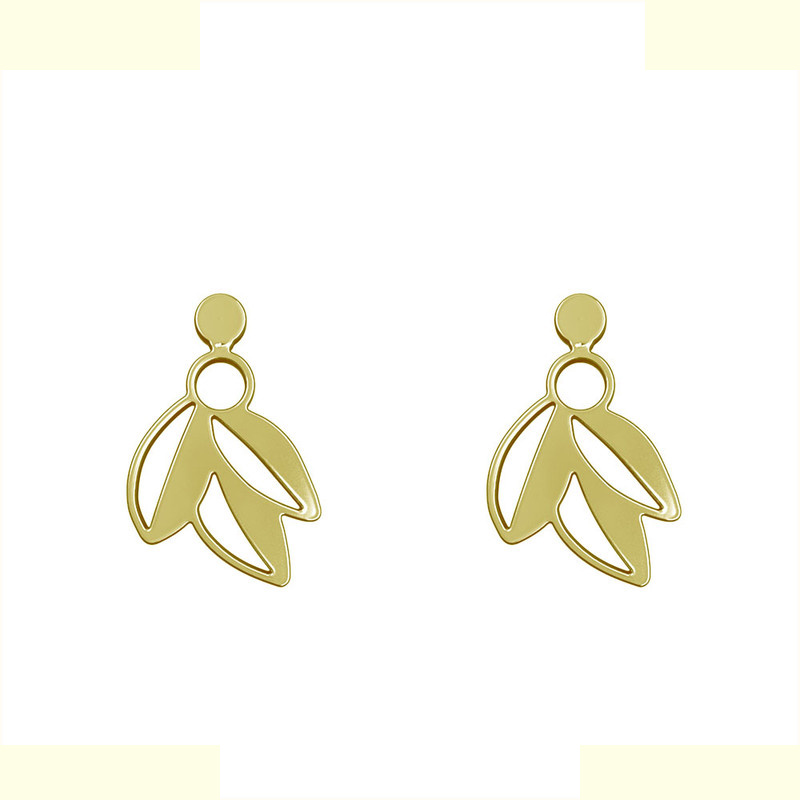 گوشواره طلا 18 عیار زنانه مدوپد مدل گل کد GA1-11040