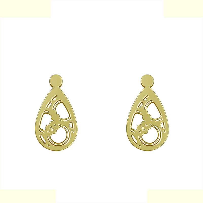 گوشواره طلا 18 عیار زنانه مدوپد مدل اشک کد GA1-11087