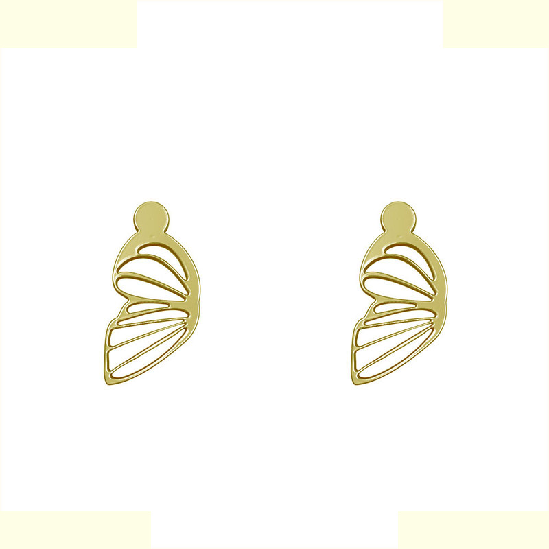 گوشواره طلا 18 عیار زنانه مدوپد مدل بال پروانه کد GA1-11092