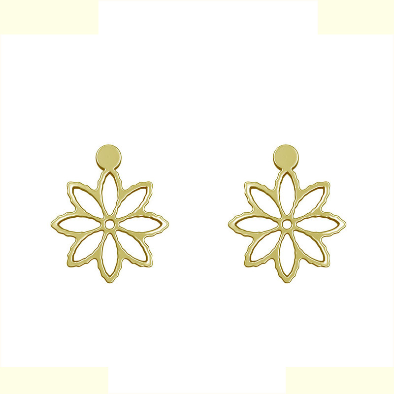 گوشواره طلا 18 عیار زنانه مدوپد مدل گل کد GA1-11094