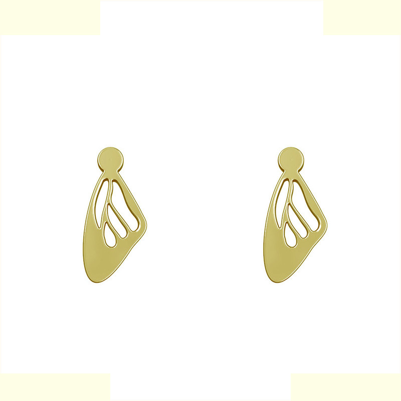 گوشواره طلا 18 عیار زنانه مدوپد مدل بال پروانه کد GA1-11102