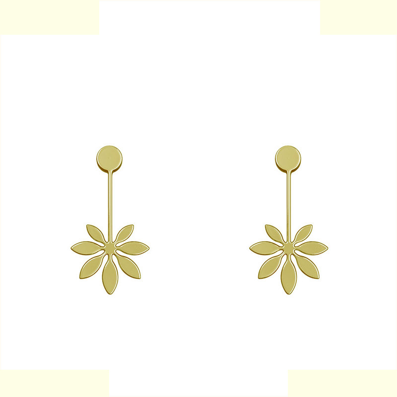 گوشواره طلا 18 عیار زنانه مدوپد مدل گل کد GA1-11112