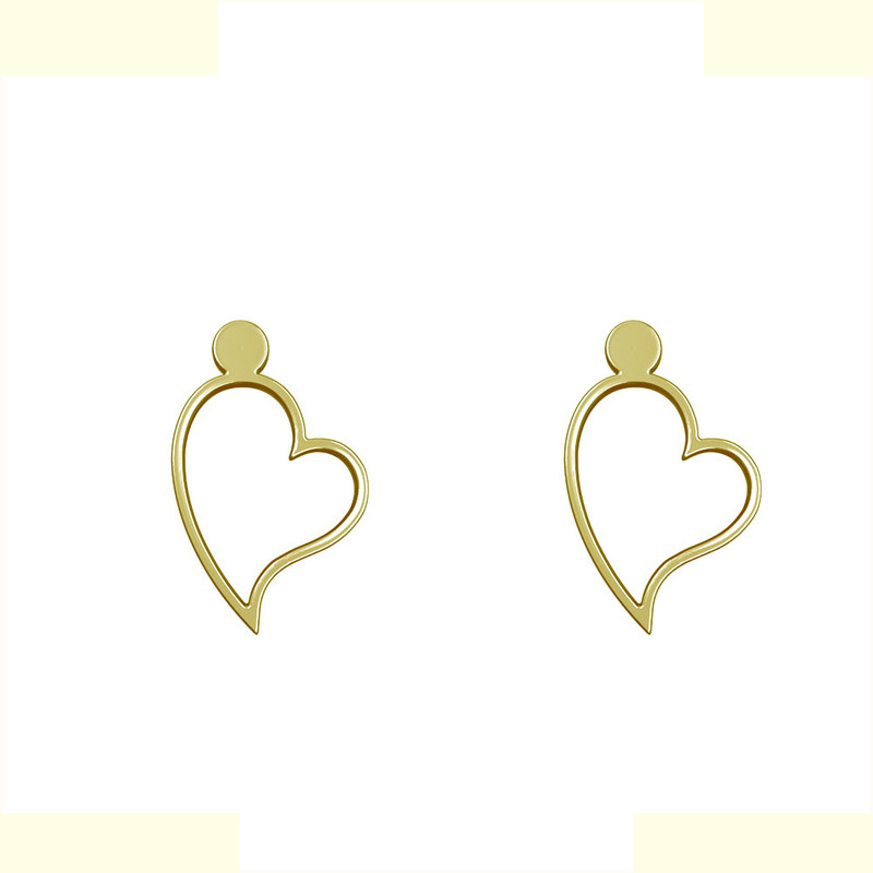 گوشواره طلا 18 عیار زنانه مدوپد مدل قلب کد GA1-11114