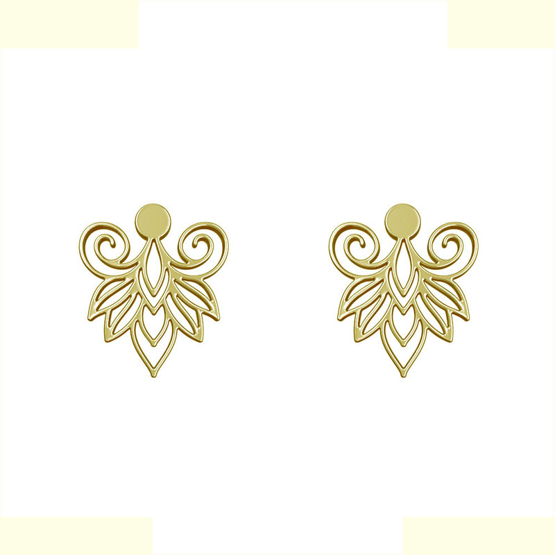 گوشواره طلا 18 عیار زنانه مدوپد مدل برگ کد GA1-11149