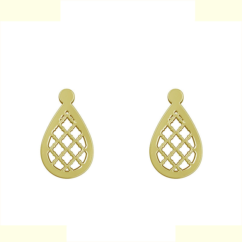 گوشواره طلا 18 عیار زنانه مدوپد مدل برگ کد GA1-11157