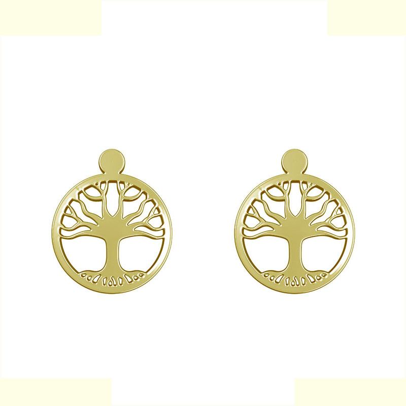 گوشواره طلا 18 عیار زنانه مدوپد مدل درخت کد GA1-11199
