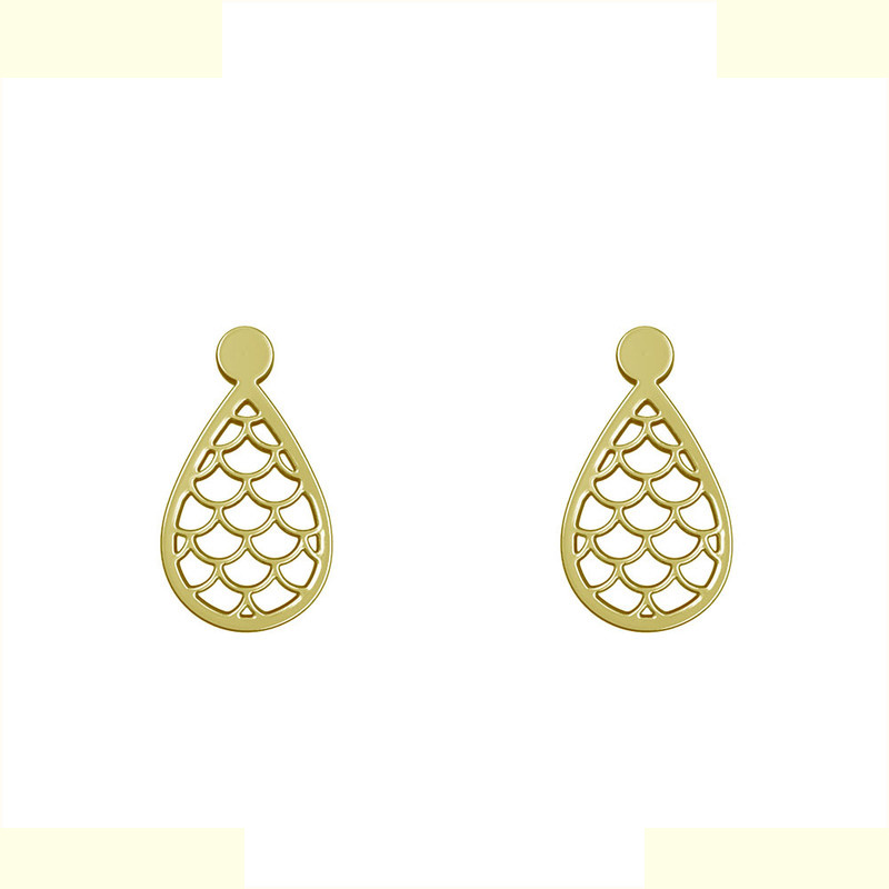 گوشواره طلا 18 عیار زنانه مدوپد مدل اشک کد GA1-11203