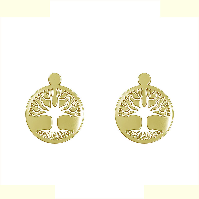 گوشواره طلا 18 عیار زنانه مدوپد مدل درخت کد GA1-11211