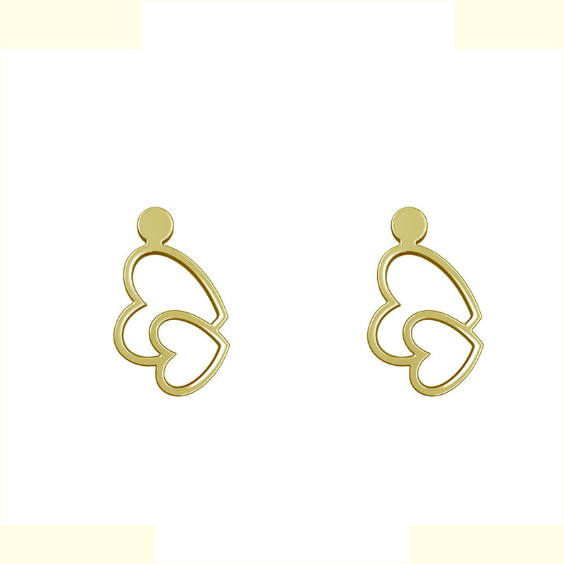 گوشواره طلا 18 عیار زنانه مدوپد مدل قلب کد GA1-11256