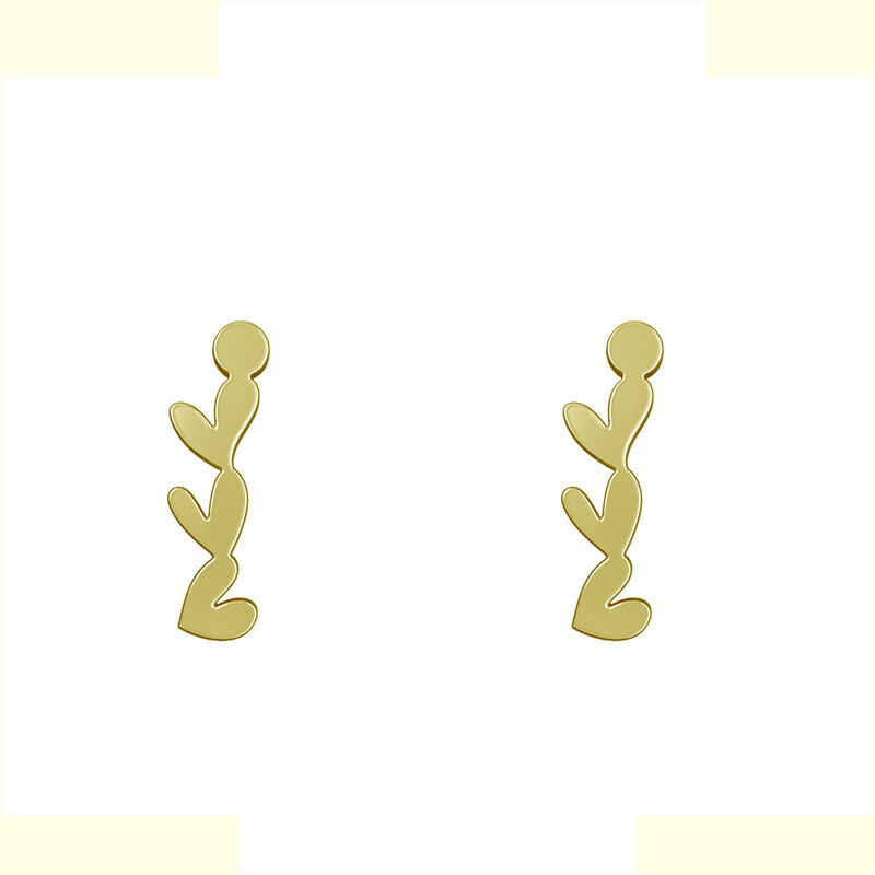 گوشواره طلا 18 عیار زنانه مدوپد مدل قلب کد GA1-11257