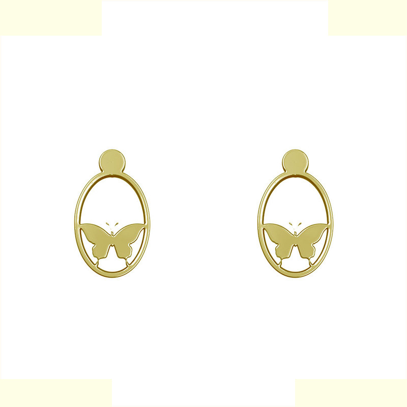 گوشواره طلا 18 عیار زنانه مدوپد مدل پروانه کد GA1-11267