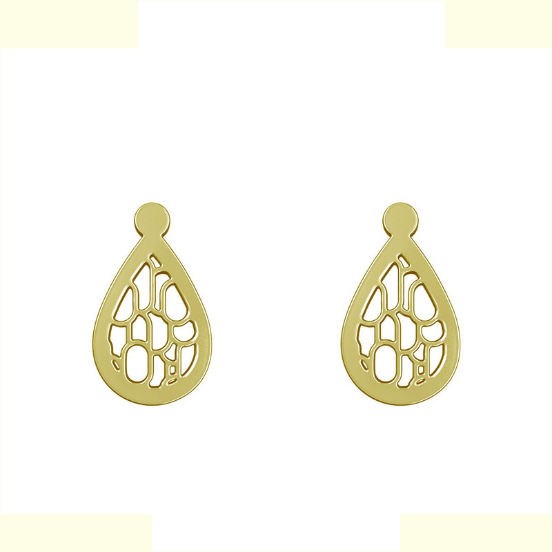 گوشواره طلا 18 عیار زنانه مدوپد مدل اشک کد GA1-11272