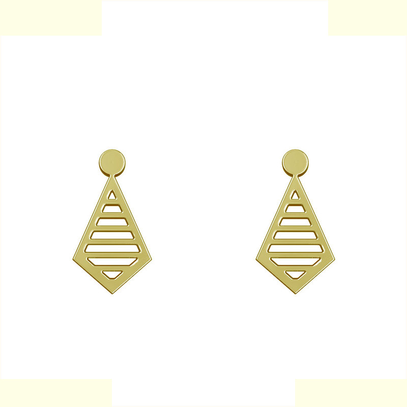 گوشواره طلا 18 عیار زنانه مدوپد مدل لوزی کد GA1-11312