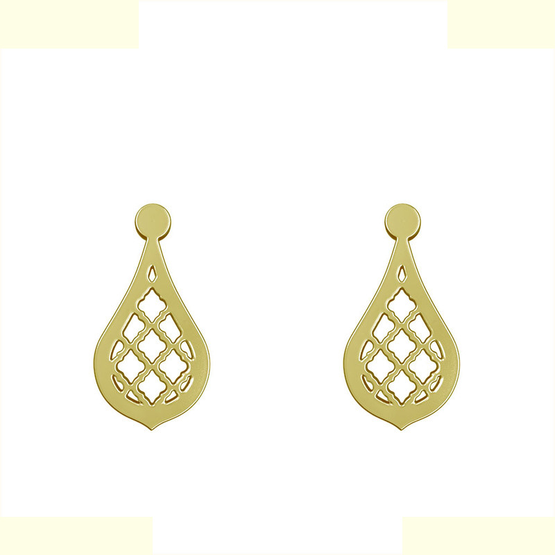 گوشواره طلا 18 عیار زنانه مدوپد مدل اشک کد GA1-11319