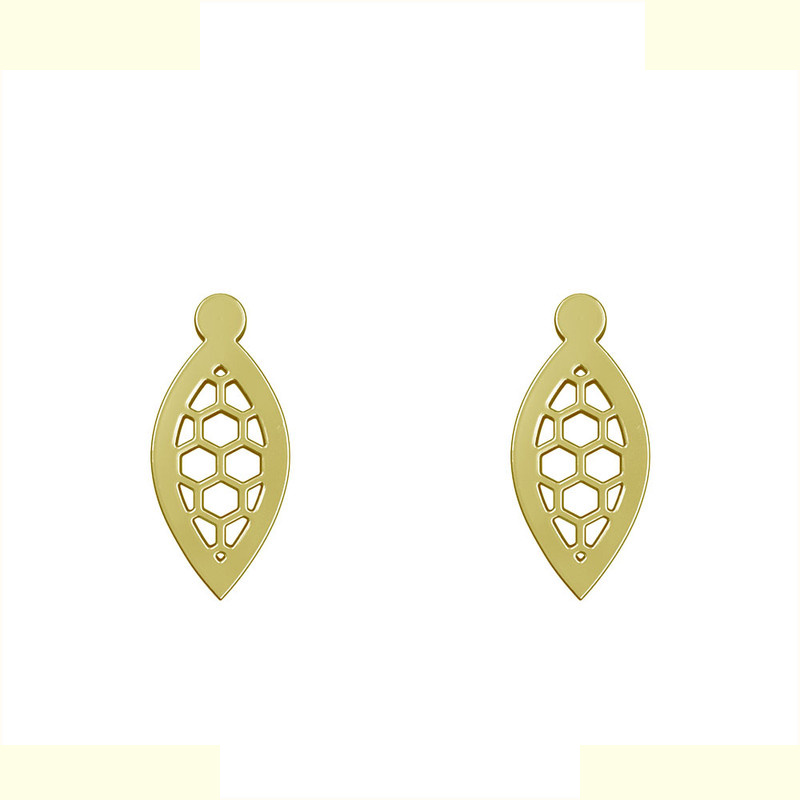 گوشواره طلا 18 عیار زنانه مدوپد مدل اشک کد GA1-11325