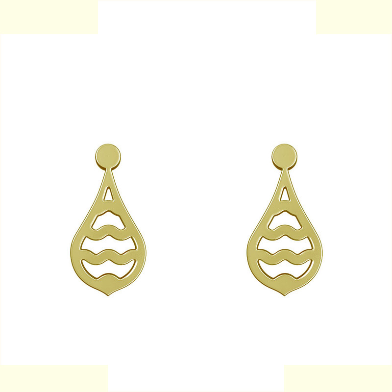 گوشواره طلا 18 عیار زنانه مدوپد مدل اشک کد GA1-11334