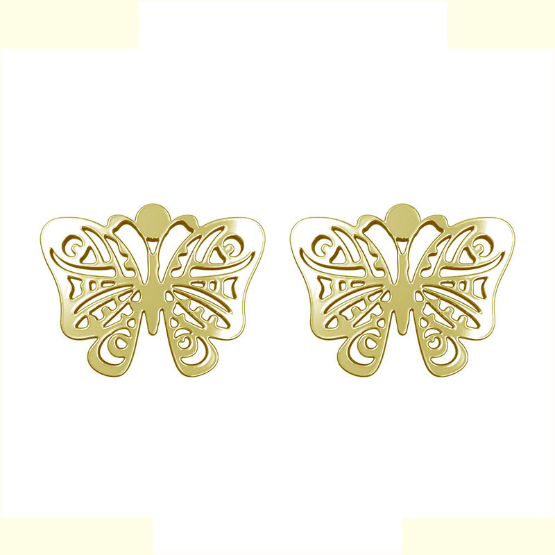 گوشواره طلا 18 عیار زنانه مدوپد مدل پروانه کد GA1-11356