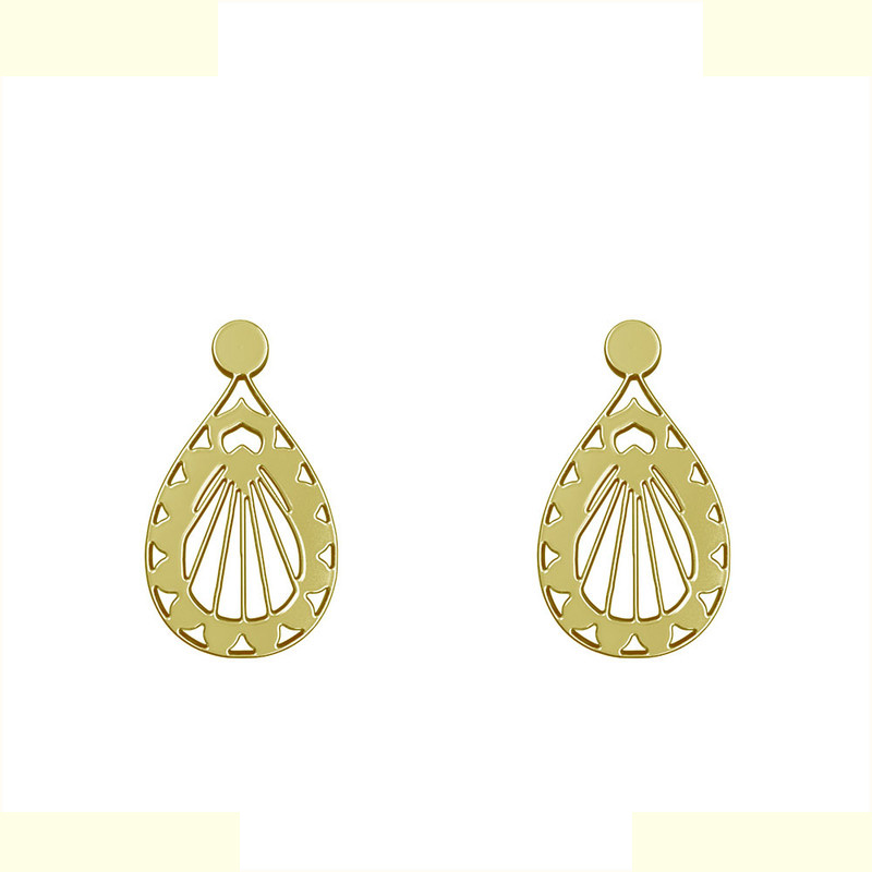 گوشواره طلا 18 عیار زنانه مدوپد مدل اشک کد GA1-11357