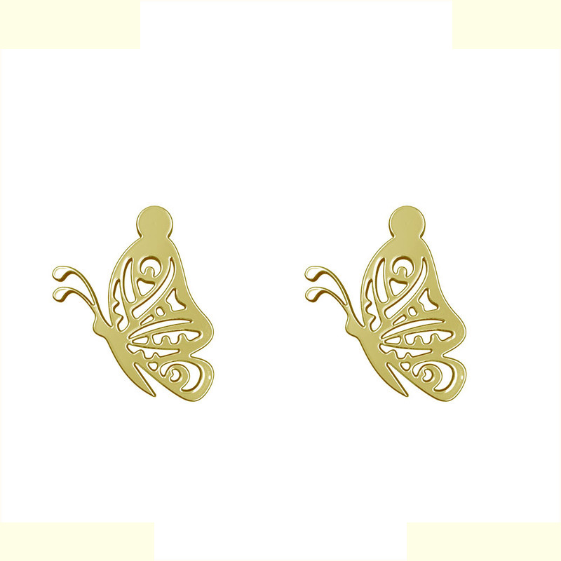 گوشواره طلا 18 عیار زنانه مدوپد مدل پروانه کد GA1-11392