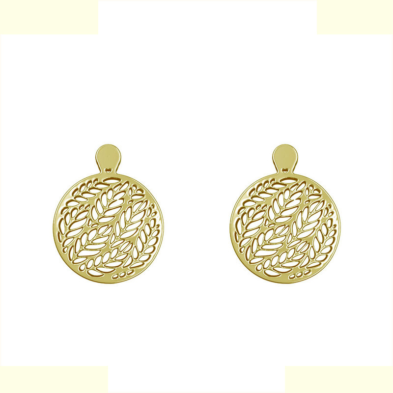 گوشواره طلا 18 عیار زنانه مدوپد مدل دایره کد GA1-11402