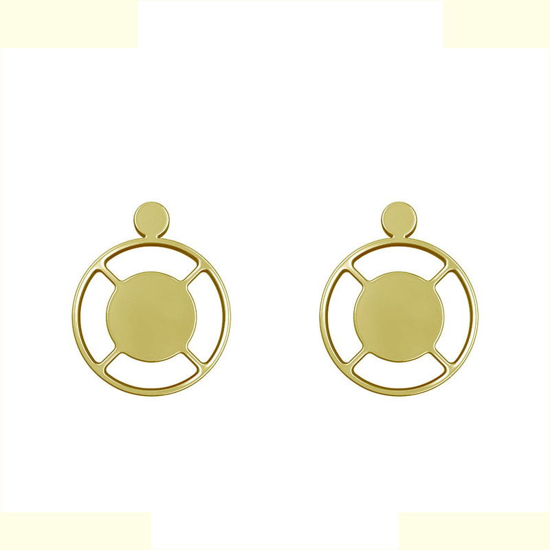 گوشواره طلا 18 عیار زنانه مدوپد مدل دایره کد GA1-11429