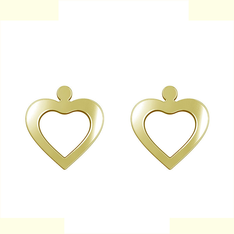 گوشواره طلا 18 عیار زنانه مدوپد مدل قلب کد GA1-11442