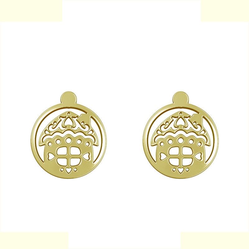 گوشواره طلا 18 عیار زنانه مدوپد مدل خانه کد GA1-11532