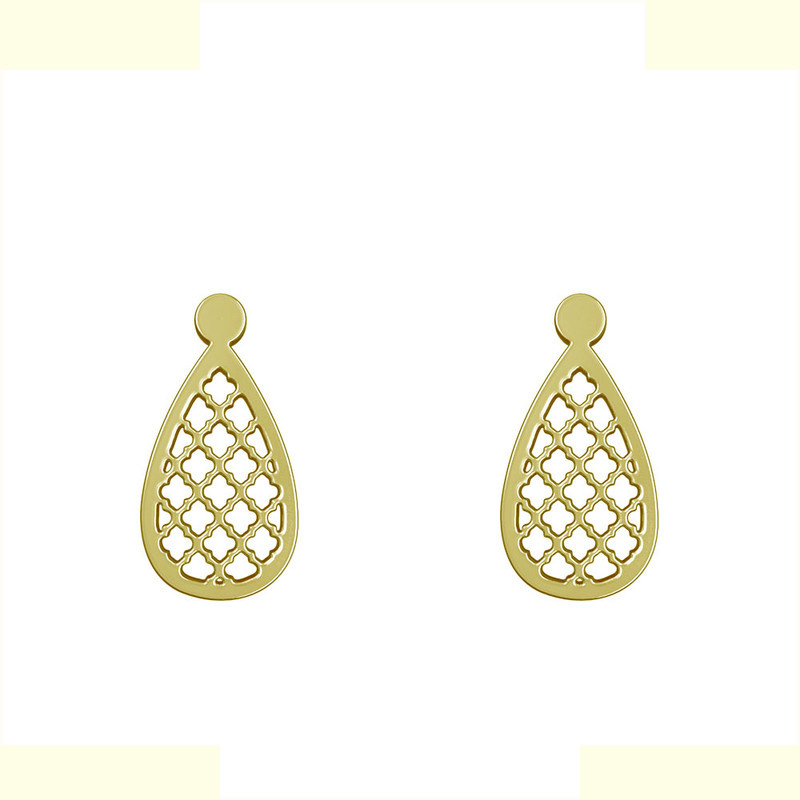 گوشواره طلا 18 عیار زنانه مدوپد مدل اشک کد GA1-11536