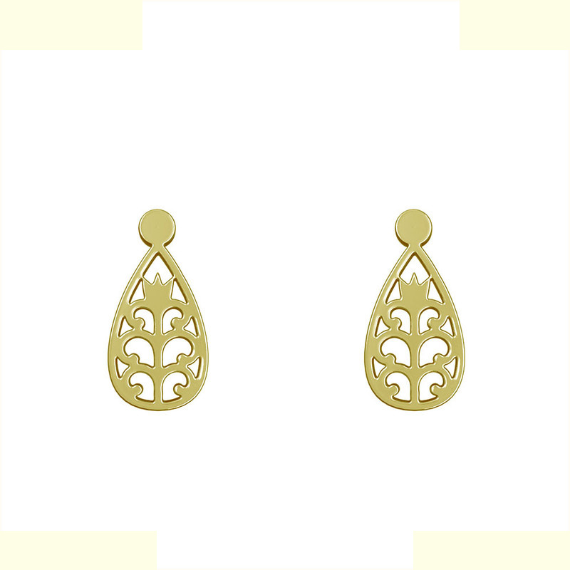 گوشواره طلا 18 عیار زنانه مدوپد مدل اشک کد GA1-11539