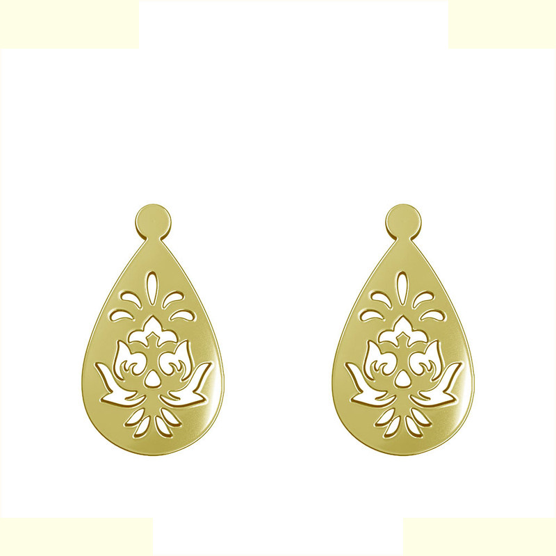 گوشواره طلا 18 عیار زنانه مدوپد مدل اشک کد GA1-11542