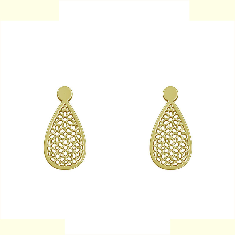 گوشواره طلا 18 عیار زنانه مدوپد مدل اشک کد GA1-11551