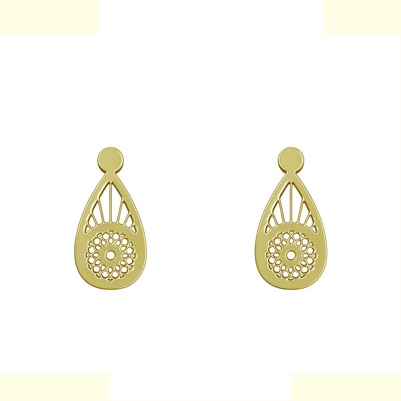 گوشواره طلا 18 عیار زنانه مدوپد مدل اشک کد GA1-11552