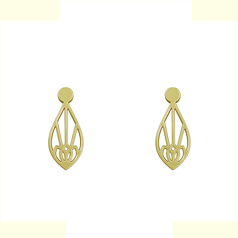 گوشواره طلا 18 عیار زنانه مدوپد مدل اشک کد GA1-11579