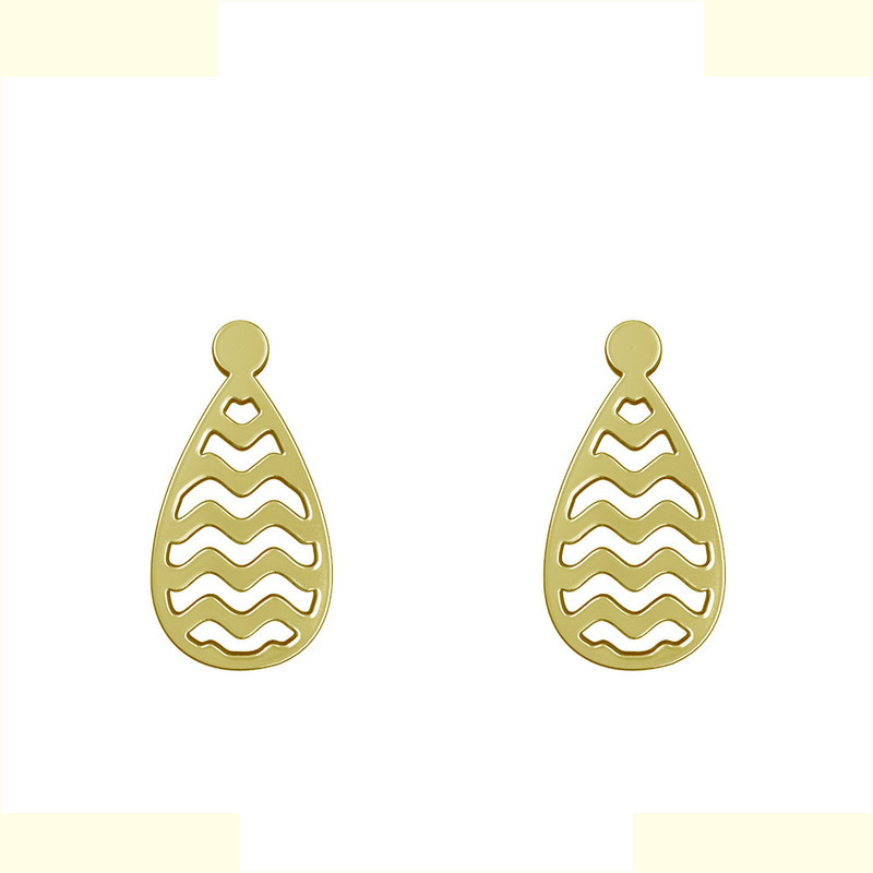 گوشواره طلا 18 عیار زنانه مدوپد مدل اشک کد GA1-11586