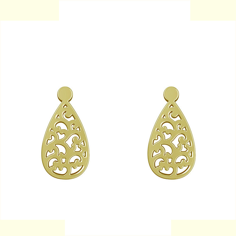 گوشواره طلا 18 عیار زنانه مدوپد مدل اشک کد GA1-11589