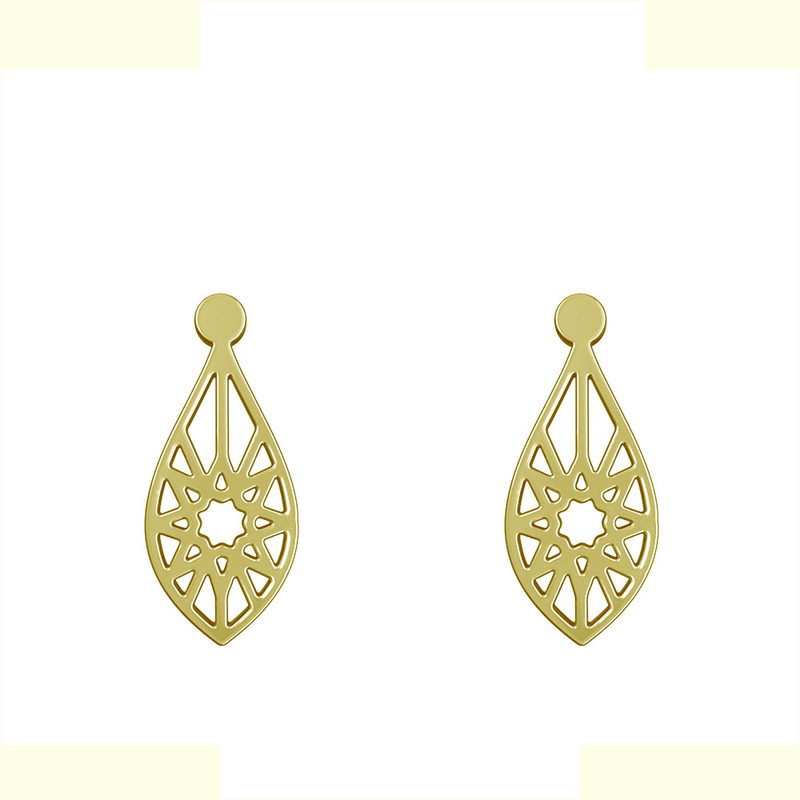 گوشواره طلا 18 عیار زنانه مدوپد مدل اشک کد GA1-11599