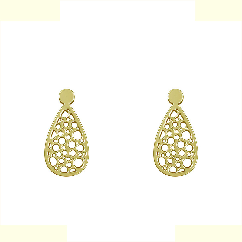 گوشواره طلا 18 عیار زنانه مدوپد مدل اشک کد GA1-11614