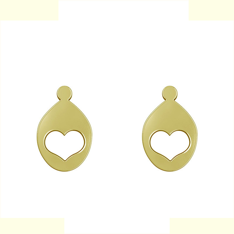 گوشواره طلا 18 عیار زنانه مدوپد مدل قلب کد GA1-11616