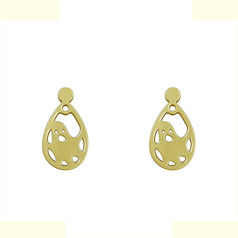 گوشواره طلا 18 عیار زنانه مدوپد مدل روح کد GA1-11630