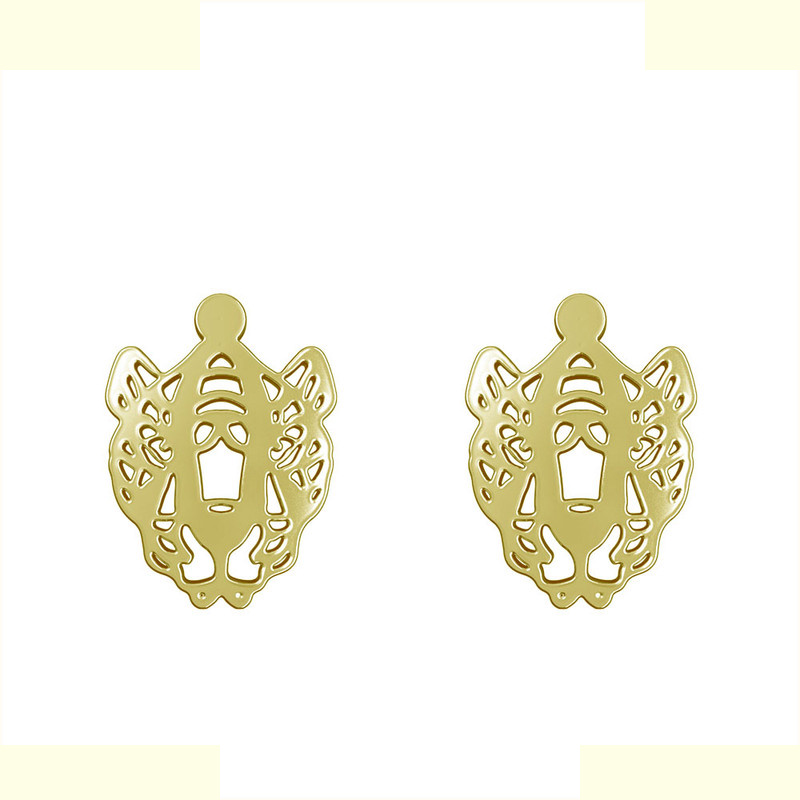 گوشواره طلا 18 عیار زنانه مدوپد مدل ببر کد GA1-11644