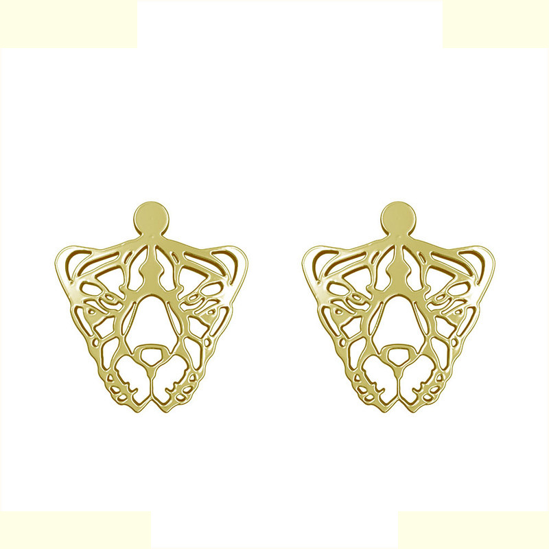 گوشواره طلا 18 عیار زنانه مدوپد مدل ببر کد GA1-11664